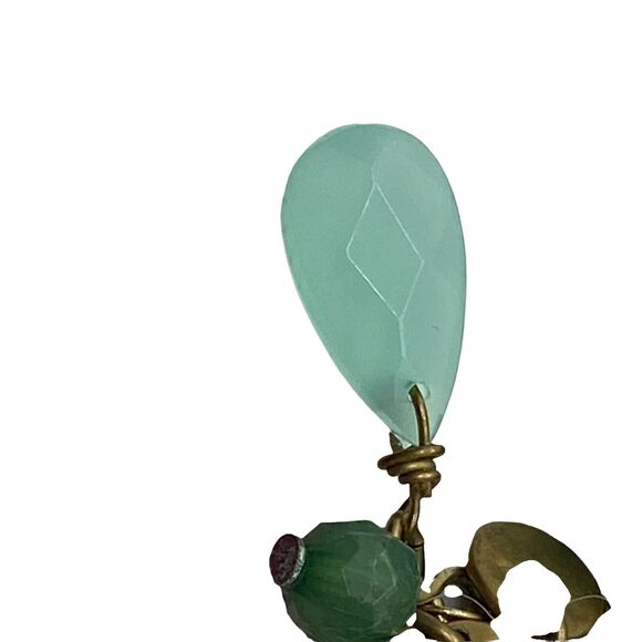 Teardrop Bracelet Womens Gold Tone Dangling Bead Beautiful Toggle Clasp 8" - Picture 8 of 16